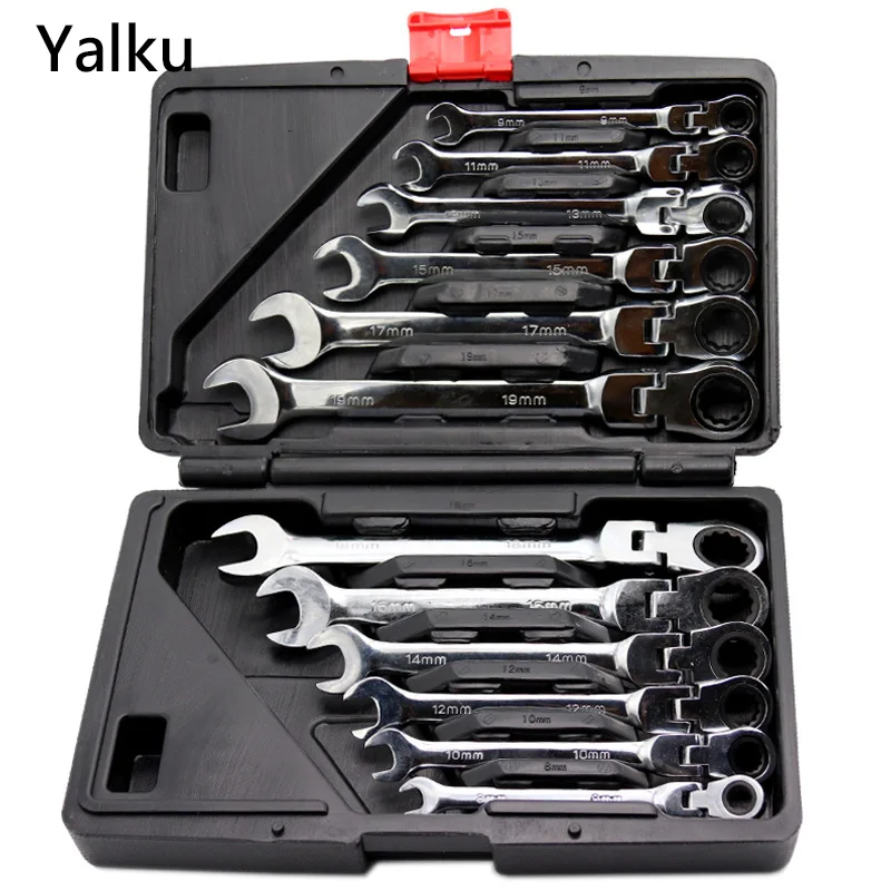 Universal Wrench Set Torque Wrench Repair Tools Universal Head Ratchet Wrench Set Spanner Adjustable Spanner Ratchet 8-19MM
Universal Wrench Set Torque Wrench Repair Tools Universal Head Ratchet Wrench Set Spanner Adjustable Spanner Ratchet 8-19MM