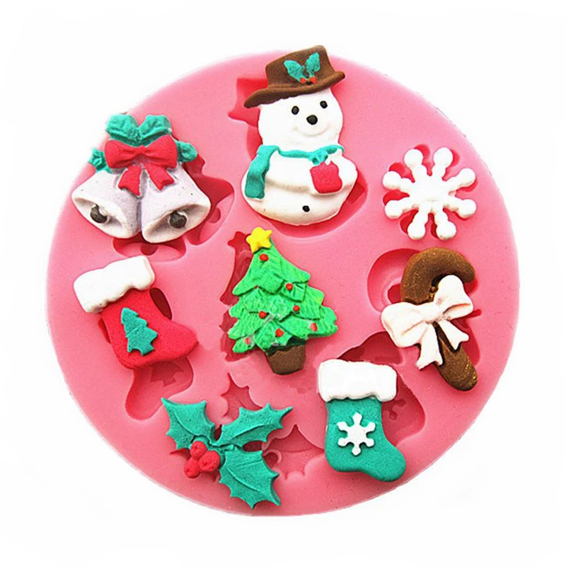 Free shipping Snowflake Snowman Christmas Stocking bells cooking tools decoration Silicone Mould Fondant Sugar Craft Molds
Free shipping Snowflake Snowman Christmas Stocking bells cooking tools decoration Silicone Mould Fondant Sugar Craft Molds