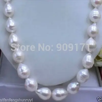 Free Shipping>&gtHUGE SEA AAA+ 12-15 MM WHITE AKOYA BAROQUE PEARL NECKLACE 18" | Украшения и аксессуары