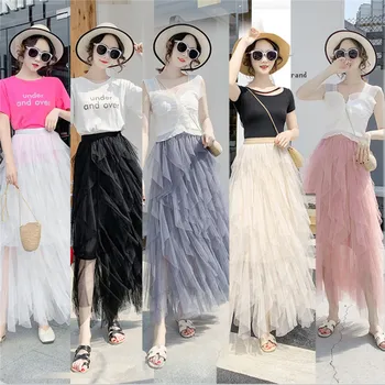 Fashion Summer Skirts Women Lace Mesh Hollow Out Loose Elegant Casual Skirts For Women Transparent Solid Pink White Skirt Girls
Fashion Summer Skirts Women Lace Mesh Hollow Out Loose Elegant Casual Skirts For Women Transparent Solid Pink White Skirt Girls