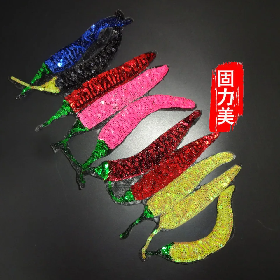 1pc pink yellow red blue sequined pepper iron on Embroidered patch strip lovely for girl baby clothes
1pc pink yellow red blue sequined pepper iron on Embroidered patch strip lovely for girl baby clothes