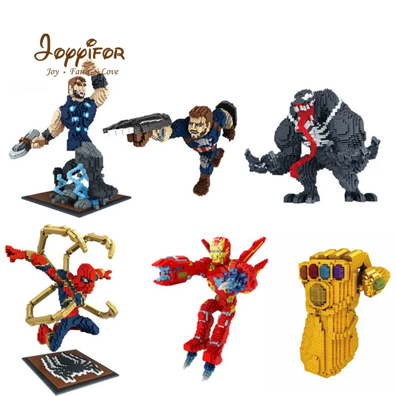 Joyyifor Iron Man Spiderman Thor Captain America Infinity Gauntlet Assembly Model DIY Mini Building Diamond Nano Blocks Kids Toy
Joyyifor Iron Man Spiderman Thor Captain America Infinity Gauntlet Assembly Model DIY Mini Building Diamond Nano Blocks Kids Toy