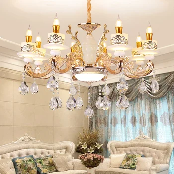 modern Zinc Alloy Chandelier lighting Living Room Candle Lamp Luxury Jade Crystal chandeliers pendant bedroom glass lights
modern Zinc Alloy Chandelier lighting Living Room Candle Lamp Luxury Jade Crystal chandeliers pendant bedroom glass lights