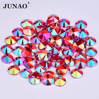 JUNAO 10mm Red AB Color Round Rhinestones Glue On Acrylic Crystal Stones Non Sewing Rivoli Beads for Jewelry Dress Decorations
JUNAO 10mm Red AB Color Round Rhinestones Glue On Acrylic Crystal Stones Non Sewing Rivoli Beads for Jewelry Dress Decorations