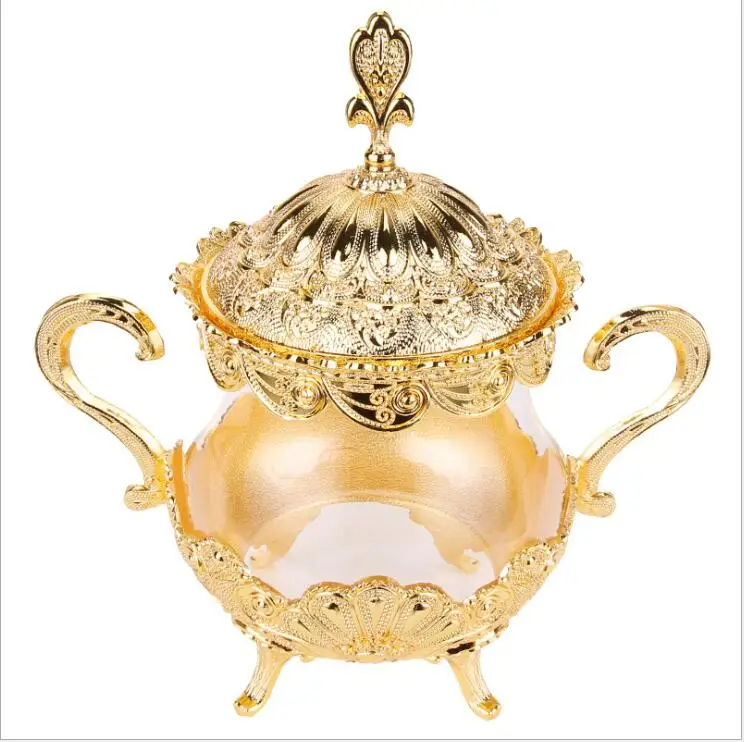 fashion european glass jars and lids metal tableware glazen bokaal glass jar candy jar for storage TWG001
fashion european glass jars and lids metal tableware glazen bokaal glass jar candy jar for storage TWG001