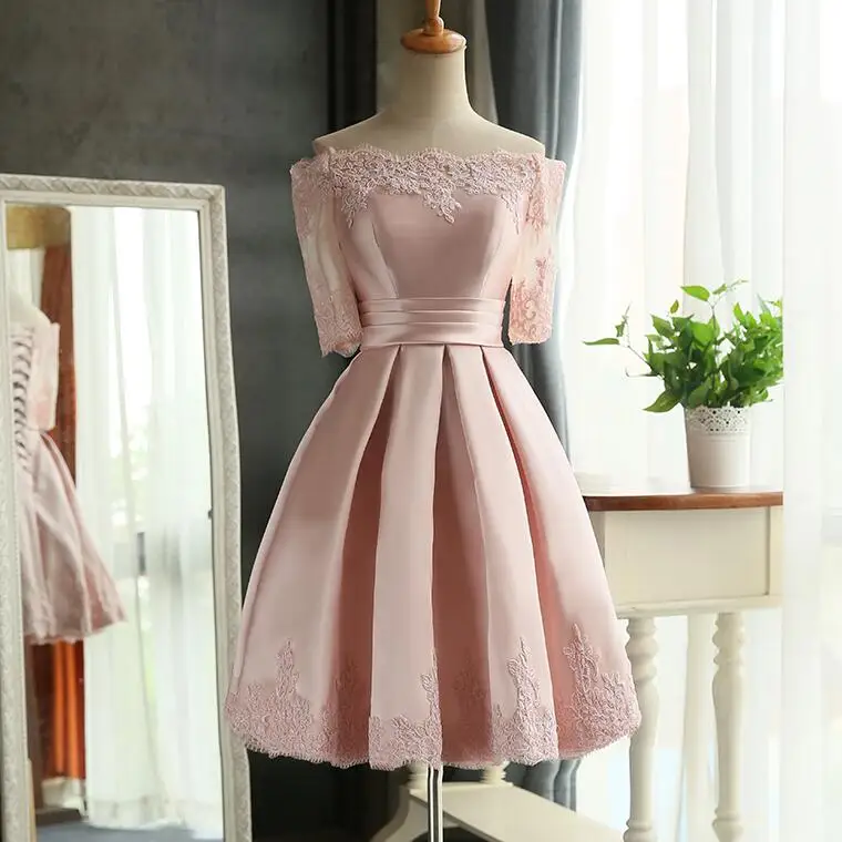 2016 Real Evening Dresses with Half Sleeves Elegant A-Line Short Bride Gown Ball Prom Party Homecoming/Graduation Formal Dress
2016 Real Evening Dresses with Half Sleeves Elegant A-Line Short Bride Gown Ball Prom Party Homecoming/Graduation Formal Dress