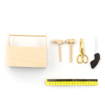 1 Set 1:12 Wooden Toolbox With Tools Dollhouse Miniature Repair Kits Decoration For Doll House Accessories Furniture Toys
1 Set 1:12 Wooden Toolbox With Tools Dollhouse Miniature Repair Kits Decoration For Doll House Accessories Furniture Toys