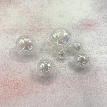 100pcs/lot 10/12/14/16/18/20/25/30mm Rainbow Mini Clear Glass Ball Beads Globe Glass Bottle Pendant Charms DIY Craft Size Choice
100pcs/lot 10/12/14/16/18/20/25/30mm Rainbow Mini Clear Glass Ball Beads Globe Glass Bottle Pendant Charms DIY Craft Size Choice