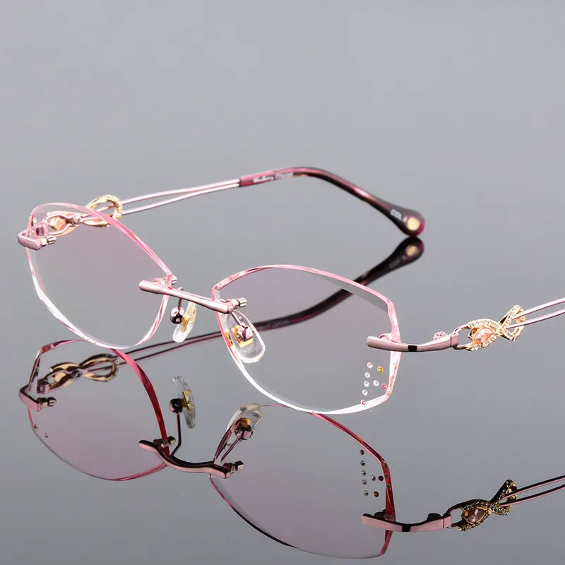 0~+/-4.50 Prescription glasses Women Rimless Eyeglasses Customized myopia hyperopia glasses Progressive Optical glasses
0~+/-4.50 Prescription glasses Women Rimless Eyeglasses Customized myopia hyperopia glasses Progressive Optical glasses