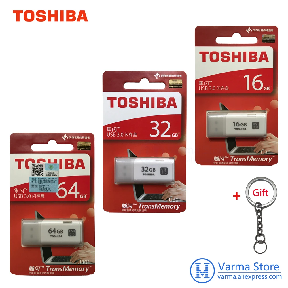 

Toshiba USB flash drive 3.0 U301 pen drive USB3.0 16GB 32GB 64GB usb stick flash drives usb flash disk Transmemory memory drive