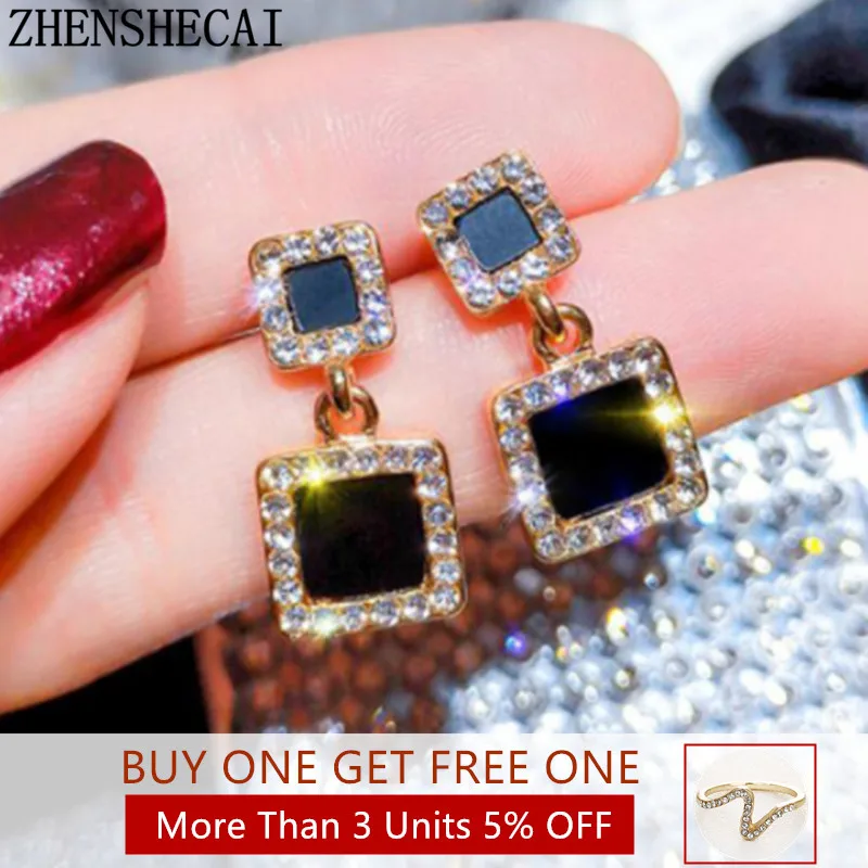 Statement Earrings 2019 Black Square Geometric korean Earrings For Women Crystal Luxury Wedding Rhinestone Earring Gold Color
Statement Earrings 2019 Black Square Geometric korean Earrings For Women Crystal Luxury Wedding Rhinestone Earring Gold Color