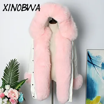2018 Winter Women Fashion Slim Long Thick Warm Large Natural Fox Fur Hooded Coats Jackets Female Fox Real Liner Outwear Lingerie
2018 Winter Women Fashion Slim Long Thick Warm Large Natural Fox Fur Hooded Coats Jackets Female Fox Real Liner Outwear Lingerie