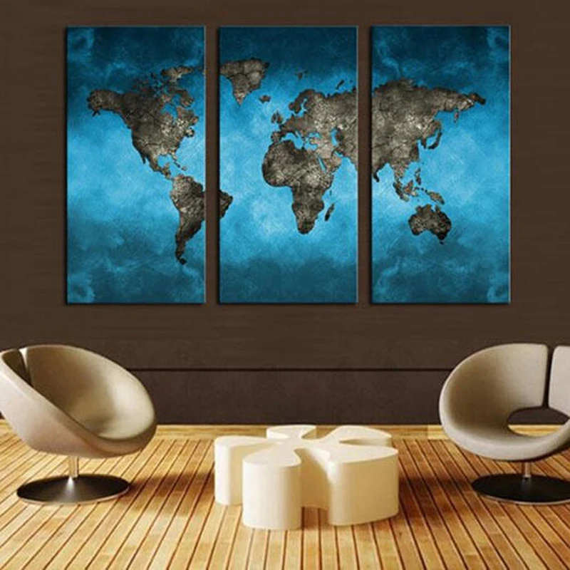 HUGE MODERN ABSTRACT WALL DECOR ART OIL PAINTING CANVAS no frame Blue World Map Home Decoration
HUGE MODERN ABSTRACT WALL DECOR ART OIL PAINTING CANVAS no frame Blue World Map Home Decoration