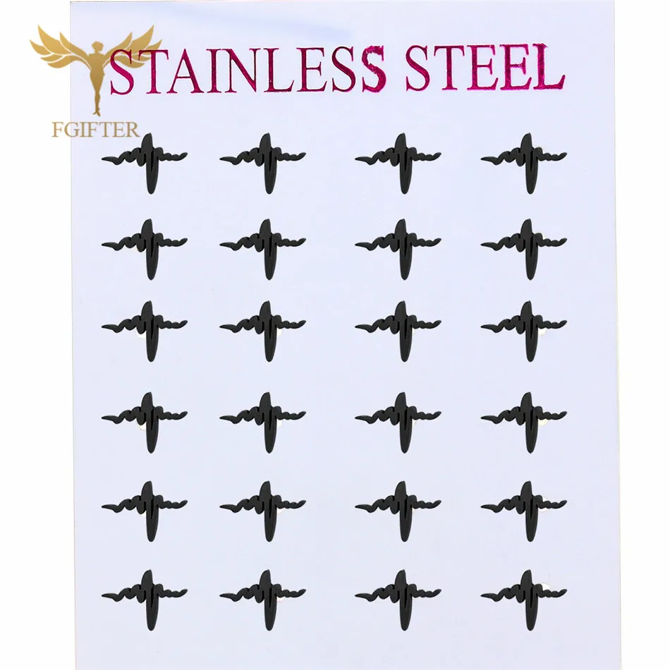 FGifter Black Love Heart ESG Stainless Steel Stud Earrings 12 Pairs Lot Women Lady Girls Lovers Jewelry Wholesale
FGifter Black Love Heart ESG Stainless Steel Stud Earrings 12 Pairs Lot Women Lady Girls Lovers Jewelry Wholesale