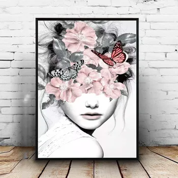 Pink Flower Girl Portrait Poster Nordic Canvas Painting Wall art Posters and Prints Abstract Pictures For Living Room decoration
Pink Flower Girl Portrait Poster Nordic Canvas Painting Wall art Posters and Prints Abstract Pictures For Living Room decoration