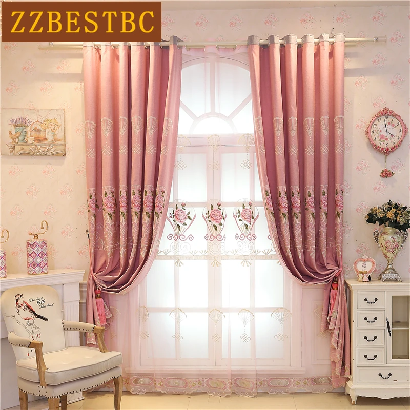 Pink elegant high quality embroidered villa curtains for living room Korean luxury bedroom kitchen hotel children's room Curtain
Pink elegant high quality embroidered villa curtains for living room Korean luxury bedroom kitchen hotel children's room Curtain