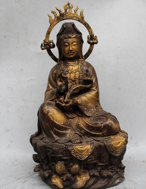 huij 007930 12" Chinese Buddhism Bronze Gild Seast Ru Yi Kwan-yin Guan Yin Goddess Statue
huij 007930 12" Chinese Buddhism Bronze Gild Seast Ru Yi Kwan-yin Guan Yin Goddess Statue