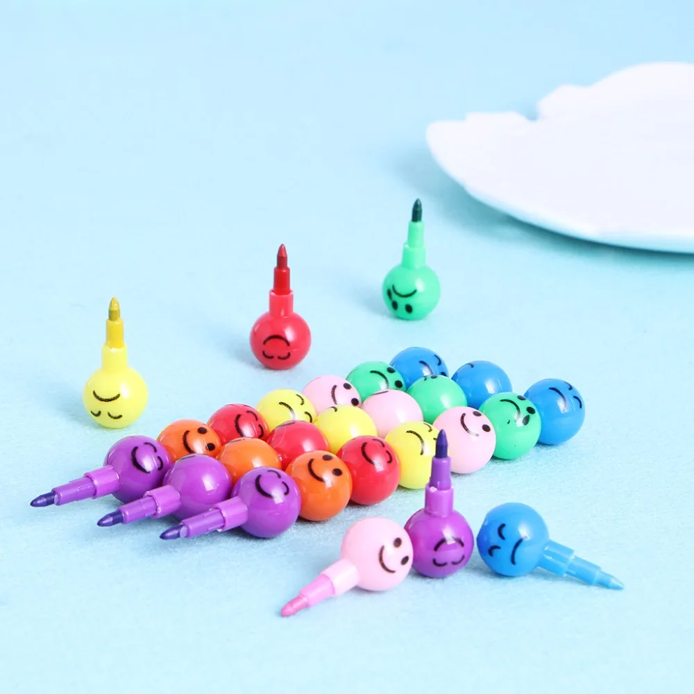 4Pcs/set 7 Colors Stacker Swap Cute Smile Face crayon For School Stusent Supplies Wax Crayons Childrens Toys C26
4Pcs/set 7 Colors Stacker Swap Cute Smile Face crayon For School Stusent Supplies Wax Crayons Childrens Toys C26