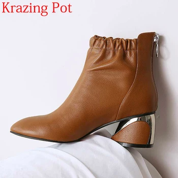 2018 New Arrival Genuine Leather Ruffles High Heels Round Toe Handsome Elastic Band Solid Sweet Elegant Women Ankle Boots L36
2018 New Arrival Genuine Leather Ruffles High Heels Round Toe Handsome Elastic Band Solid Sweet Elegant Women Ankle Boots L36