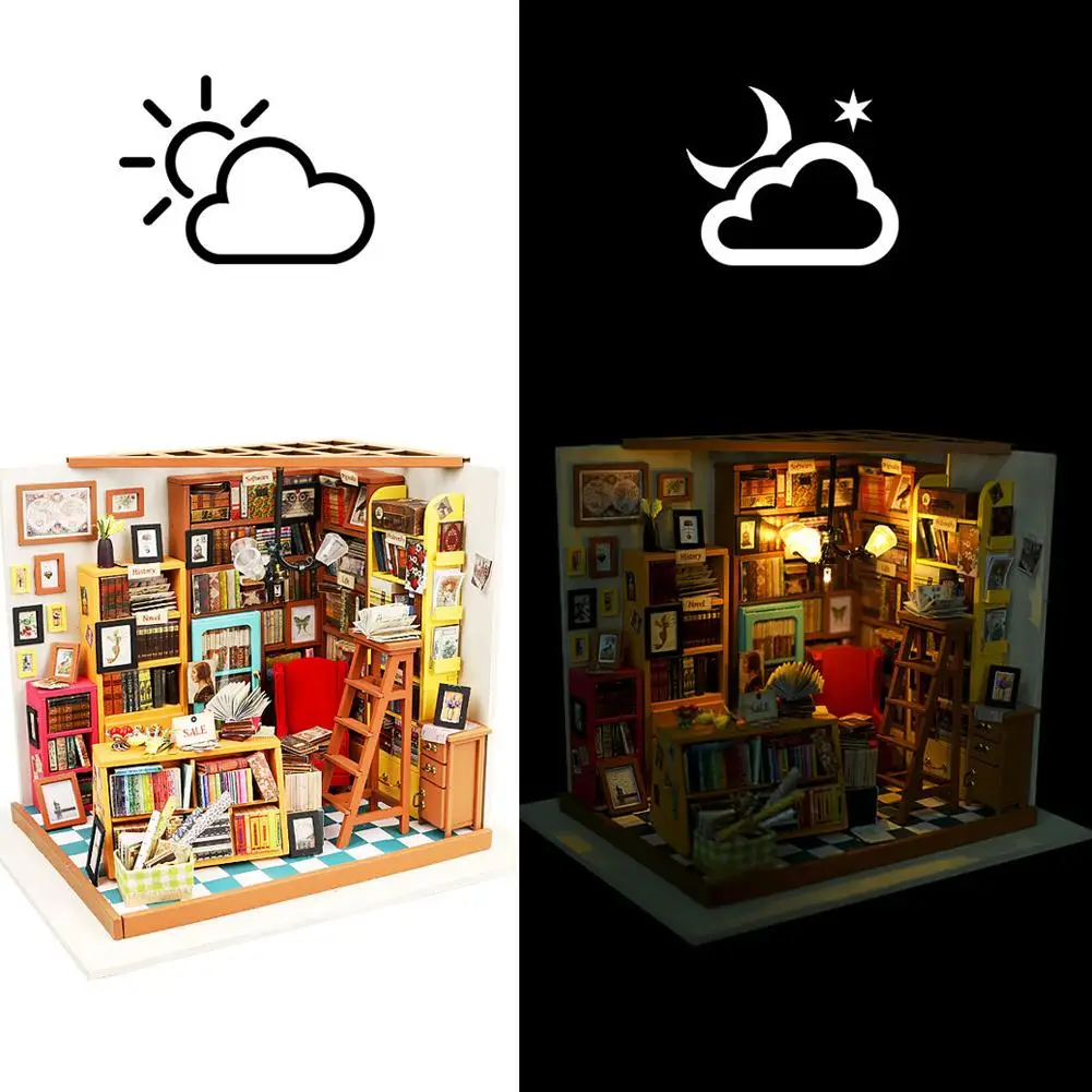 DIY Small Doll House Sam Bookstore Educational Assembled Model Or 0-14 Years Old Baby Happy Times Innovative Gift
DIY Small Doll House Sam Bookstore Educational Assembled Model Or 0-14 Years Old Baby Happy Times Innovative Gift