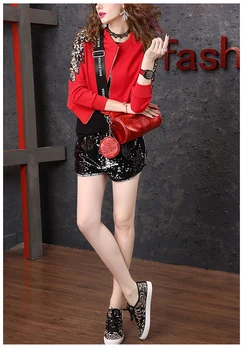 Spring Red Short Coat Women's European Station 2019 New Fashion Elasticity Show Slender Sequins Nail Pearl Jacket Trendy Brand
Spring Red Short Coat Women's European Station 2019 New Fashion Elasticity Show Slender Sequins Nail Pearl Jacket Trendy Brand