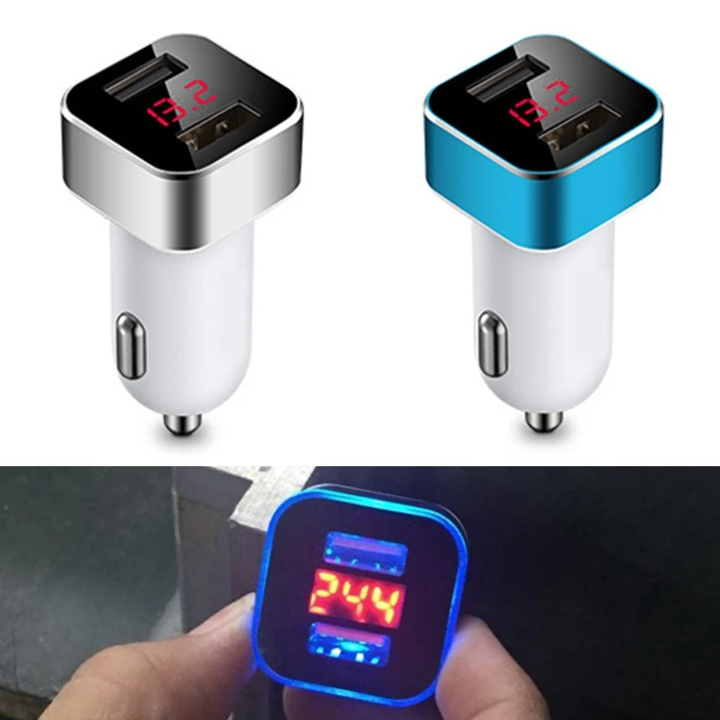 Car Charger Dual USB Port Smart LED Voltage Display Car Cigarette Lighter Mobile Phone Universal USB Car Charger
Car Charger Dual USB Port Smart LED Voltage Display Car Cigarette Lighter Mobile Phone Universal USB Car Charger