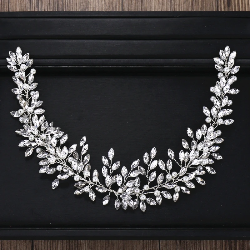 Silver Pearl Hair Bands Rhinestone Wedding Hair Accessories Women Bridal Hair Jewelry Handmade Hair Ornament Head Tiara
Silver Pearl Hair Bands Rhinestone Wedding Hair Accessories Women Bridal Hair Jewelry Handmade Hair Ornament Head Tiara