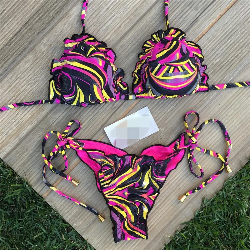 Bikinis Split Swimsuit Striped Wire Free Low Waist Women's Rainbow Striped Print Swimwear Bra Swimwear Bandage Beachwear E410137
Bikinis Split Swimsuit Striped Wire Free Low Waist Women's Rainbow Striped Print Swimwear Bra Swimwear Bandage Beachwear E410137