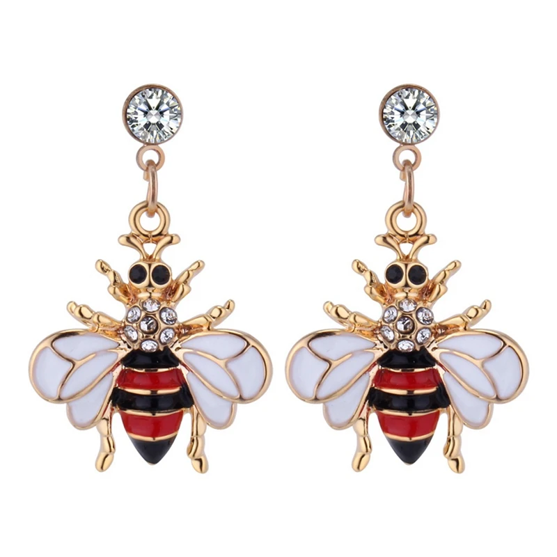 New Fashion Style Hot Yellow Black Bees Crystal Stud Earrings New Women Fashionable Animals Gold Color Earrings Jewelry Gifts
New Fashion Style Hot Yellow Black Bees Crystal Stud Earrings New Women Fashionable Animals Gold Color Earrings Jewelry Gifts