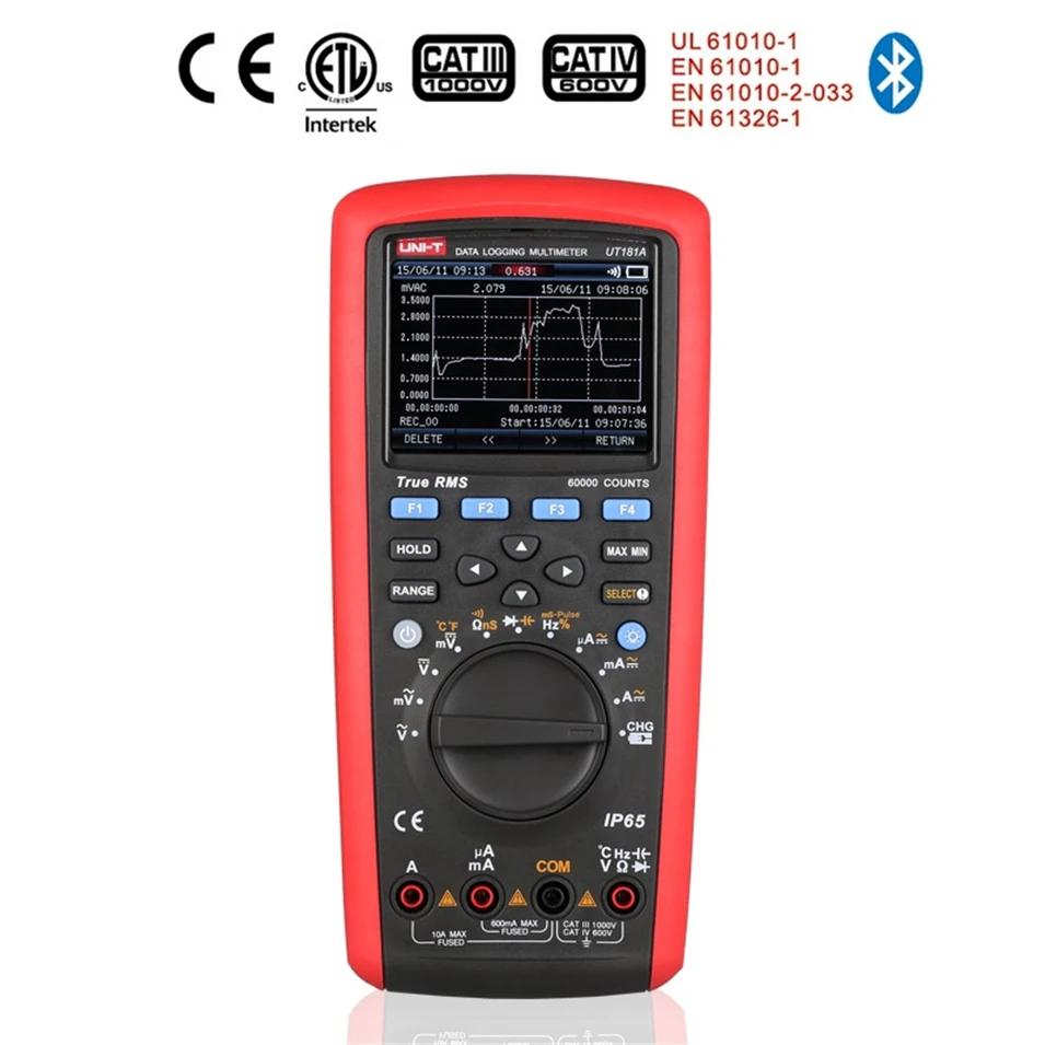 Uni-T UT181A Digital Multimeter True Rms Tester Datalogging DMM Cap Temp Meter UT-181A
Uni-T UT181A Digital Multimeter True Rms Tester Datalogging DMM Cap Temp Meter UT-181A