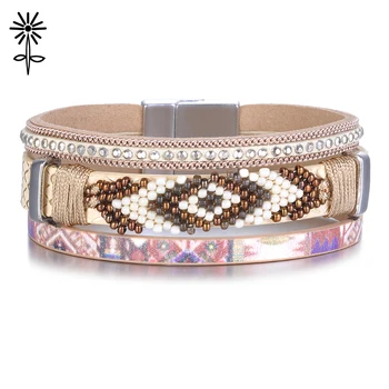 10pcs/lot Women Multilayer Hand-woven Beads String Bracelets Female Jewelry Magnetic Clasp Bangle Bracelet B-008*10
10pcs/lot Women Multilayer Hand-woven Beads String Bracelets Female Jewelry Magnetic Clasp Bangle Bracelet B-008*10