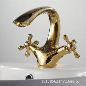 European bathroom bathroom golden faucet bathroom under counter basin hot and cold basin faucet household faucet basin
European bathroom bathroom golden faucet bathroom under counter basin hot and cold basin faucet household faucet basin
