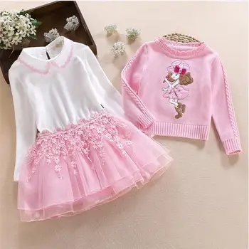 Kids Dresses For Girls Clothes 2018 Autumn Winter Girls Pullover Knitted Sweaters Dress Princess Children Dress + Top 2Pcs Sets
Kids Dresses For Girls Clothes 2018 Autumn Winter Girls Pullover Knitted Sweaters Dress Princess Children Dress + Top 2Pcs Sets
