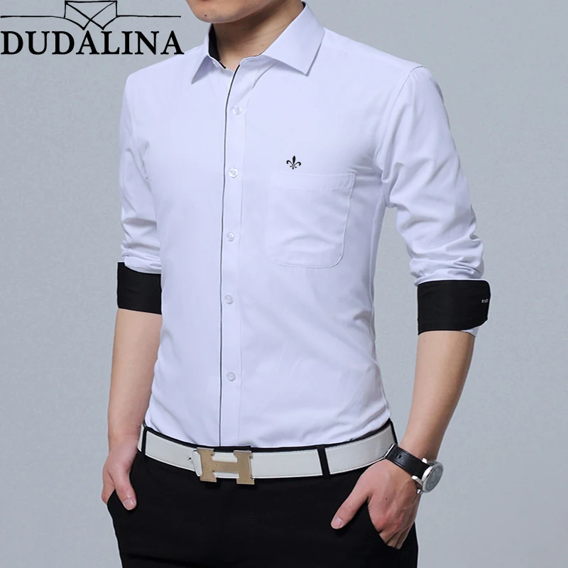 Dudalina Shirt Male Casual Men Shirt 2020 Long Sleeve Formal Business Man Shirt Slim Fit Designer Twill Dress Spell Color
Dudalina Shirt Male Casual Men Shirt 2020 Long Sleeve Formal Business Man Shirt Slim Fit Designer Twill Dress Spell Color