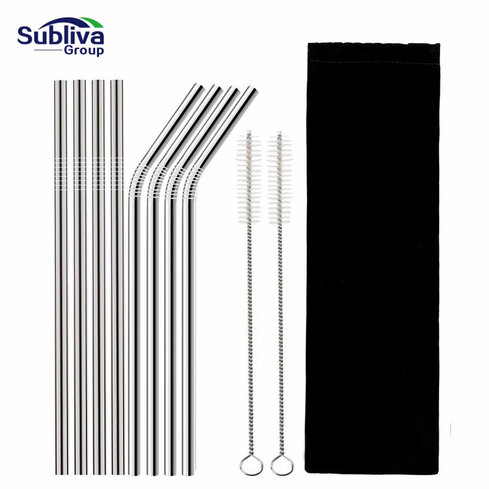 8Pcs Reusable Drinking Straw High Quality 304 Stainless Steel Metal Straw with 2PC Cleaner Brush For Mugs
8Pcs Reusable Drinking Straw High Quality 304 Stainless Steel Metal Straw with 2PC Cleaner Brush For Mugs