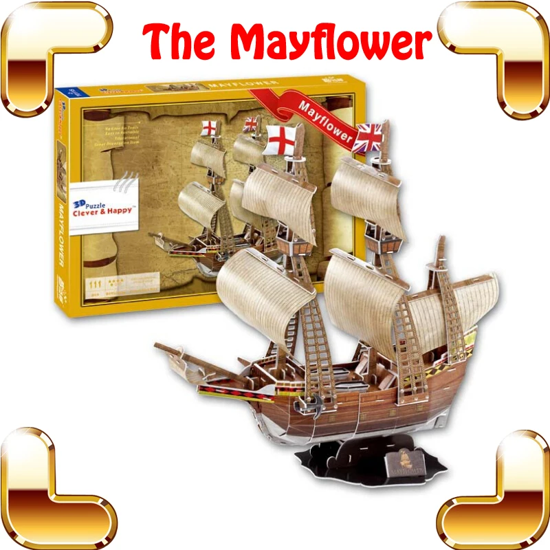 Рождественский подарок корабль Mayflower 3D пазл навигация флагманская модель лодки
