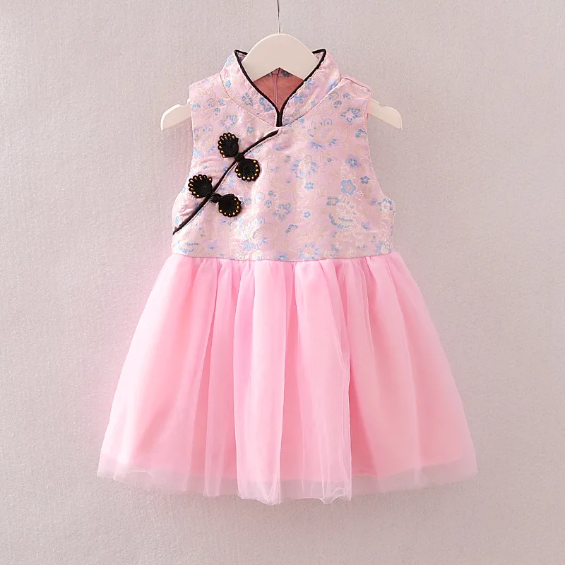 New Chinese Chi-pao Dresses Baby Girl Clothes Summer Style Sleeveless Vestidos Infantis Cheongsam Gift Traditional Girls Dresses
New Chinese Chi-pao Dresses Baby Girl Clothes Summer Style Sleeveless Vestidos Infantis Cheongsam Gift Traditional Girls Dresses