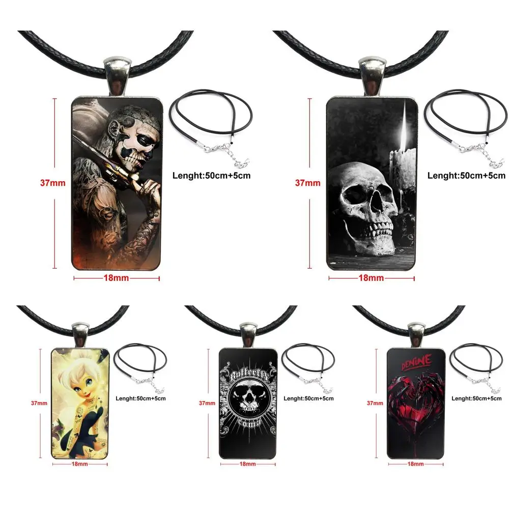 Gothic Skull Tattoo Glass Cabochon Jewelry Steel Color With Long Pendant Choker Rectangle Necklace For Women Men
Gothic Skull Tattoo Glass Cabochon Jewelry Steel Color With Long Pendant Choker Rectangle Necklace For Women Men