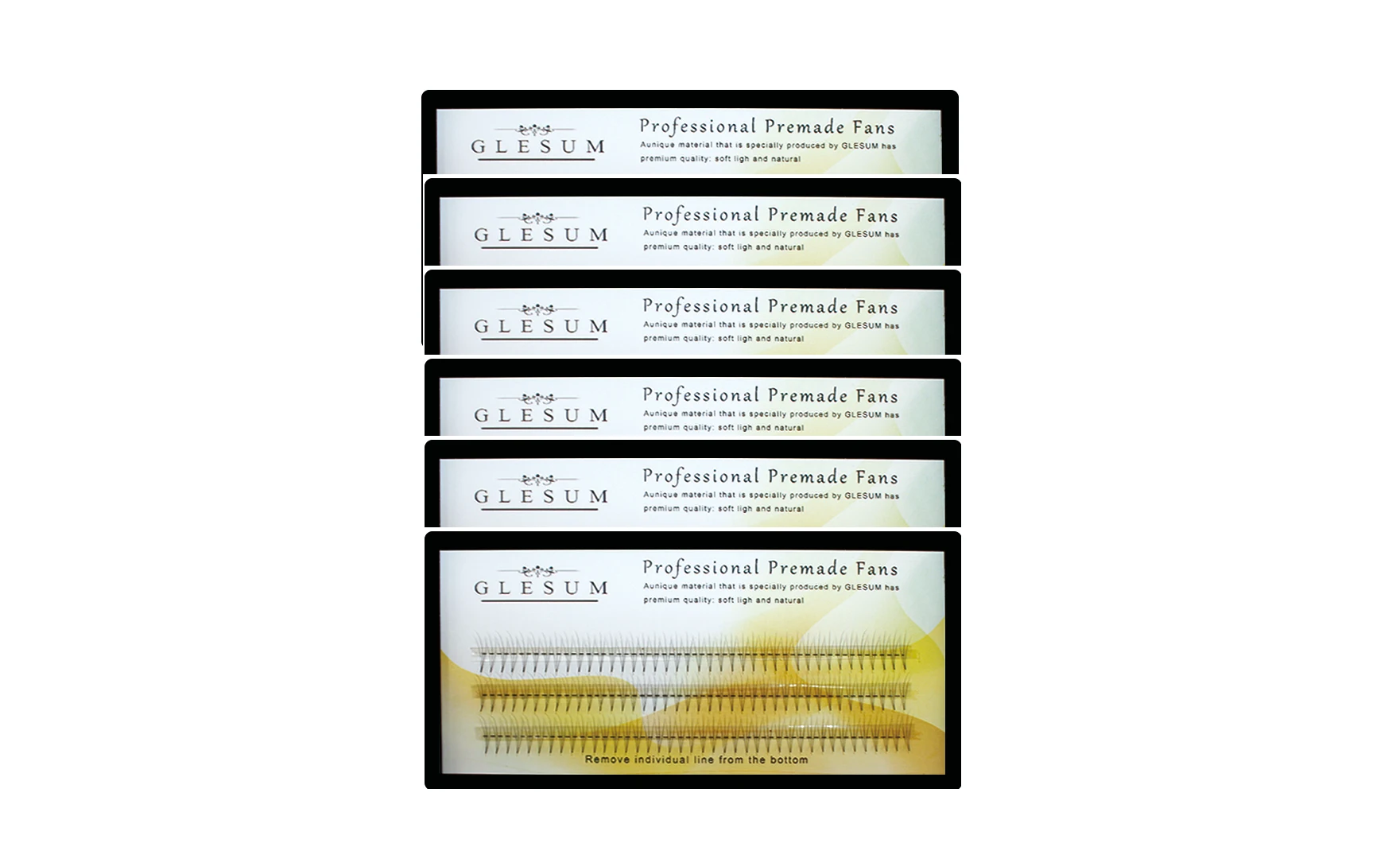 Glesum 5 Trays Set 3D/4D/5D Russian Volume Eyelashes Extension Set Short-Stem Pre made Fans C Curl Mink Extension Lashes
Glesum 5 Trays Set 3D/4D/5D Russian Volume Eyelashes Extension Set Short-Stem Pre made Fans C Curl Mink Extension Lashes