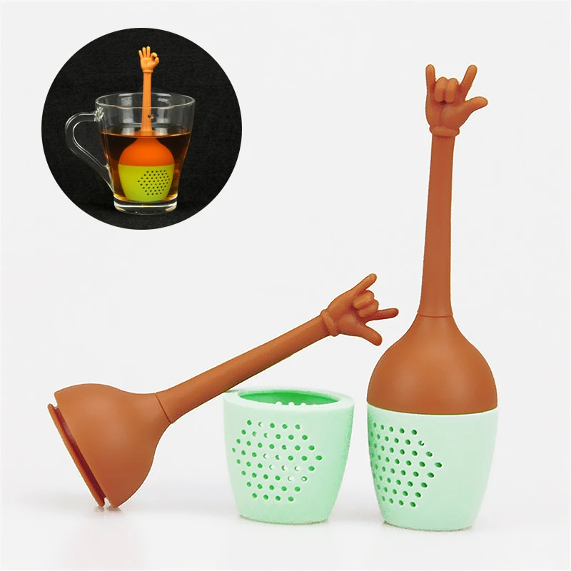 Creative Funny Hand Gestures Tea Infuser Black Tea Strainer FDA Grade Silicone Loose Leaf Herbal Spice Holder Tea Brewing Tools
Creative Funny Hand Gestures Tea Infuser Black Tea Strainer FDA Grade Silicone Loose Leaf Herbal Spice Holder Tea Brewing Tools