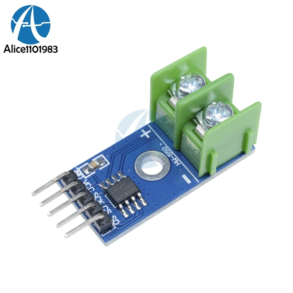 MAX6675 K Type Thermocouple Temperature Sensor Converter Board For Arduino SPI Interface Module For Arduino 50mA Terminal
MAX6675 K Type Thermocouple Temperature Sensor Converter Board For Arduino SPI Interface Module For Arduino 50mA Terminal