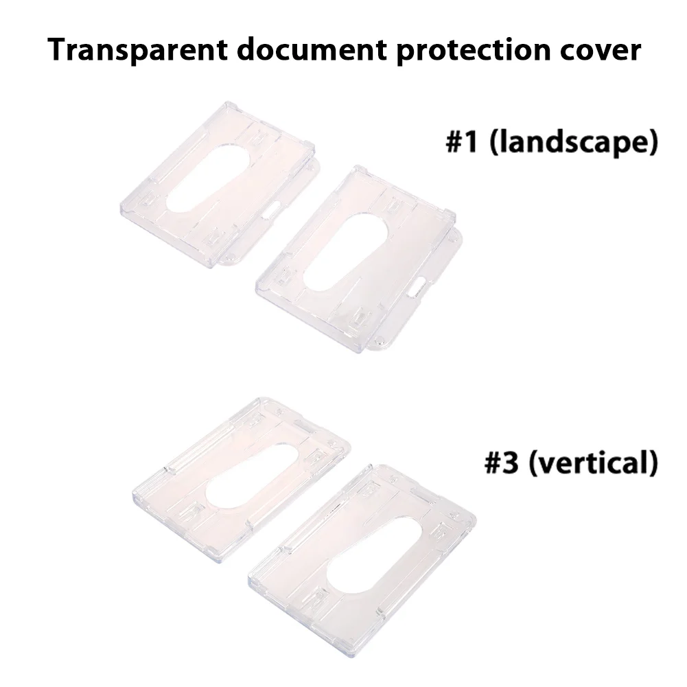 2Pcs/Lot Transparent Lanyards ID Badge Holder Card Cover For Protector Labels Portable Premium | Канцтовары для офиса и дома