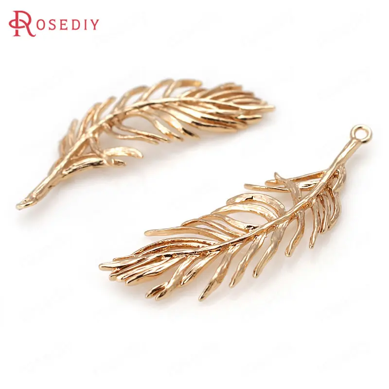 6PCS 12x36MM 24K Champagne Gold Color Plated Brass Feather Charms Pendants High Quality Diy Jewelry Accessories
6PCS 12x36MM 24K Champagne Gold Color Plated Brass Feather Charms Pendants High Quality Diy Jewelry Accessories