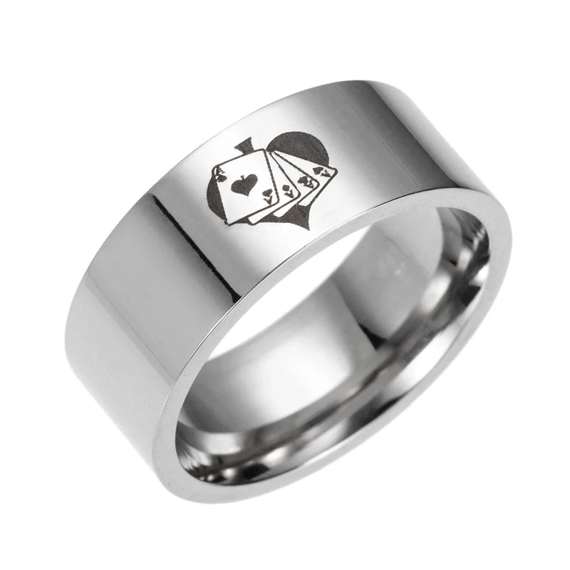 Magician stainless steel ring poker rings 316 Titanium Rings fashion men and women Jewelry gifts
Magician stainless steel ring poker rings 316 Titanium Rings fashion men and women Jewelry gifts