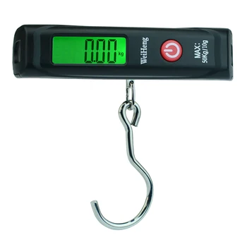 50kg /10g Weigh Luggage Weight Baggage Bag Scales Electronic Hand Scales for a Suitcase Traveling Hanging Hook Fishing Scale LCD
50kg /10g Weigh Luggage Weight Baggage Bag Scales Electronic Hand Scales for a Suitcase Traveling Hanging Hook Fishing Scale LCD
