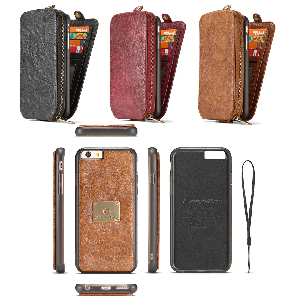 Waterproof Multi-functional Wallet With A Roomy Zipper CaseMe Leather Removable 2 in 1 Wallet Card Slot For IPhone 6 4.7 Inch
Waterproof Multi-functional Wallet With A Roomy Zipper CaseMe Leather Removable 2 in 1 Wallet Card Slot For IPhone 6 4.7 Inch