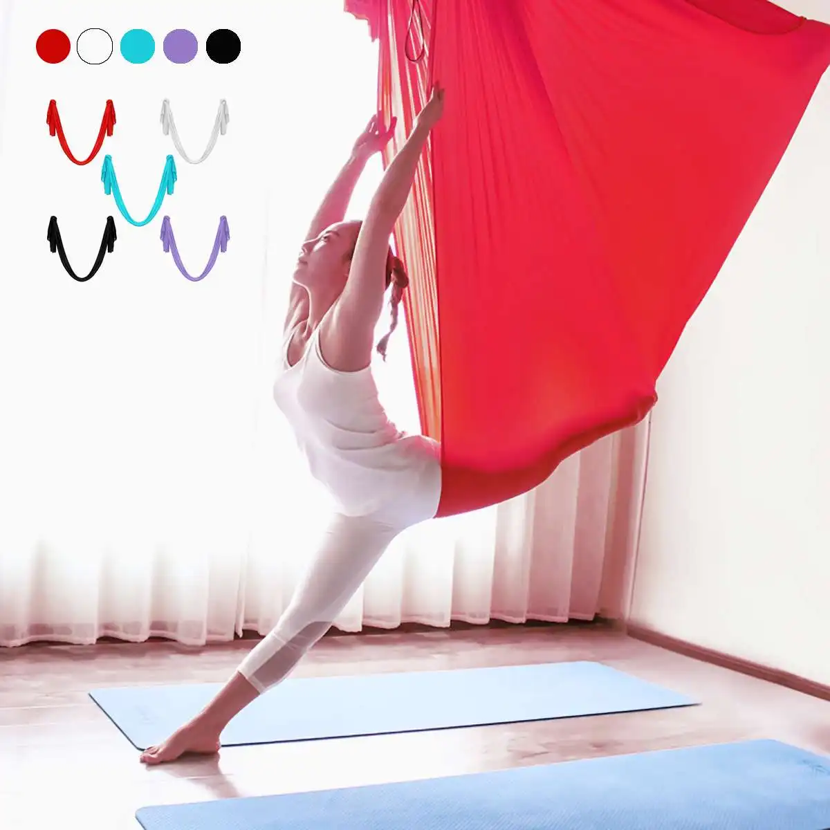 Swing Hammock Flying 1m Anti-Gravity Inversion Yoga Belt Therapy Aerial Trapeze Sling Yoga Inversion Exercises Device Home GYM
Swing Hammock Flying 1m Anti-Gravity Inversion Yoga Belt Therapy Aerial Trapeze Sling Yoga Inversion Exercises Device Home GYM