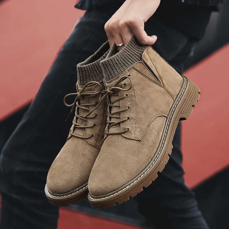 Masorini New Men Boots Non-slip Waterproof Winter Ankle Snow Boots Platform Men Winter Shoes with Thick Fur Botas Hombre WW-838
Masorini New Men Boots Non-slip Waterproof Winter Ankle Snow Boots Platform Men Winter Shoes with Thick Fur Botas Hombre WW-838