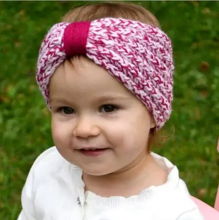 ON SALE 1PCS Newborn Turban Ear Winter Bowknot Headband Crochet Knitted Headwear Kids Hairband Headwrap Hair Band Accessories | Аксессуары
