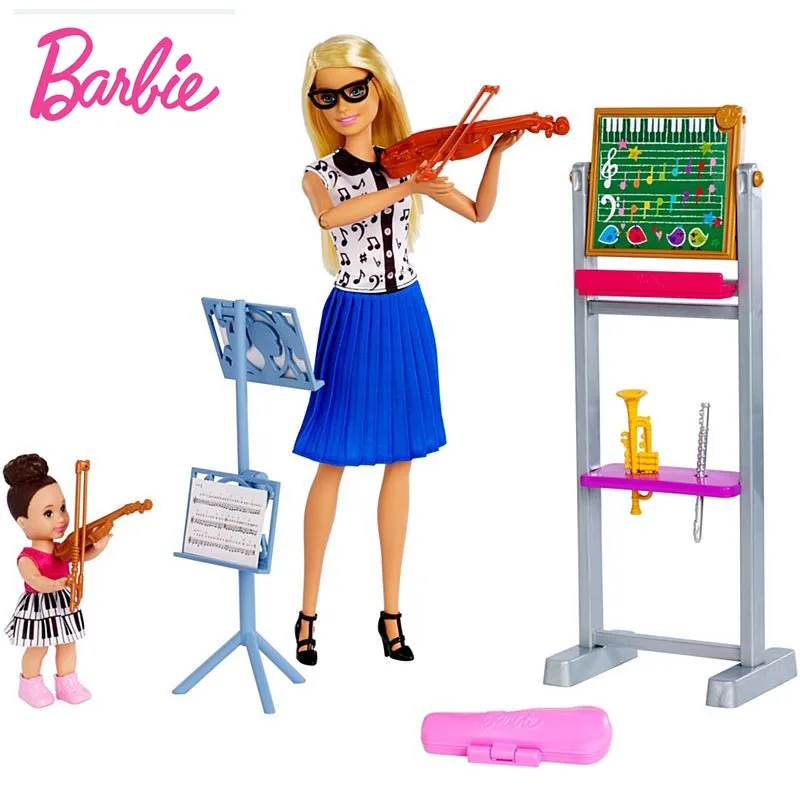 Original Barbie Brand Girl toys music teacher doll Playset Joints Move Set Birthdays Girl Gift For Kids Boneca toys for children
Original Barbie Brand Girl toys music teacher doll Playset Joints Move Set Birthdays Girl Gift For Kids Boneca toys for children